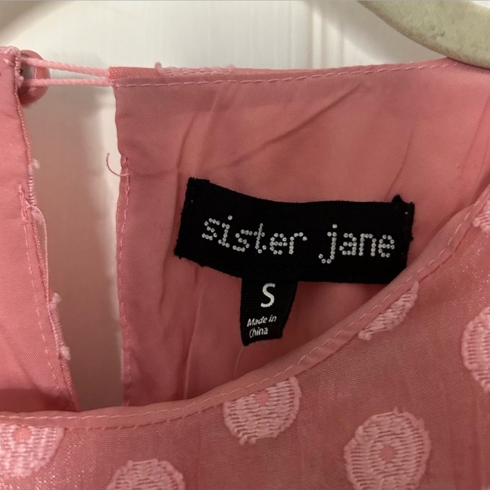 Sister Jane Sand Pink Dollar Smock Jacquard Dress - Picture 3 of 4